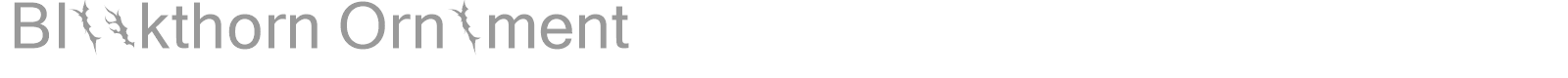 Blackthorn font preview